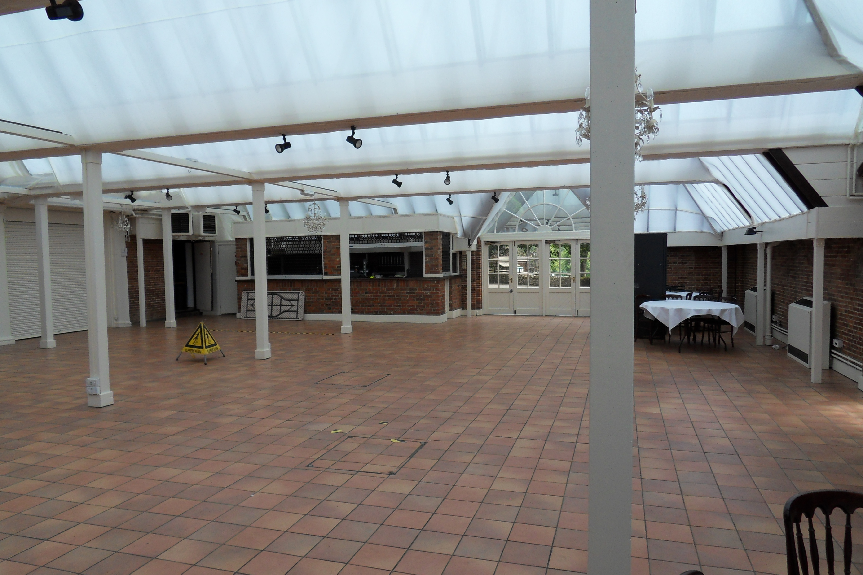 Conservatory conversion into a wedding venue before