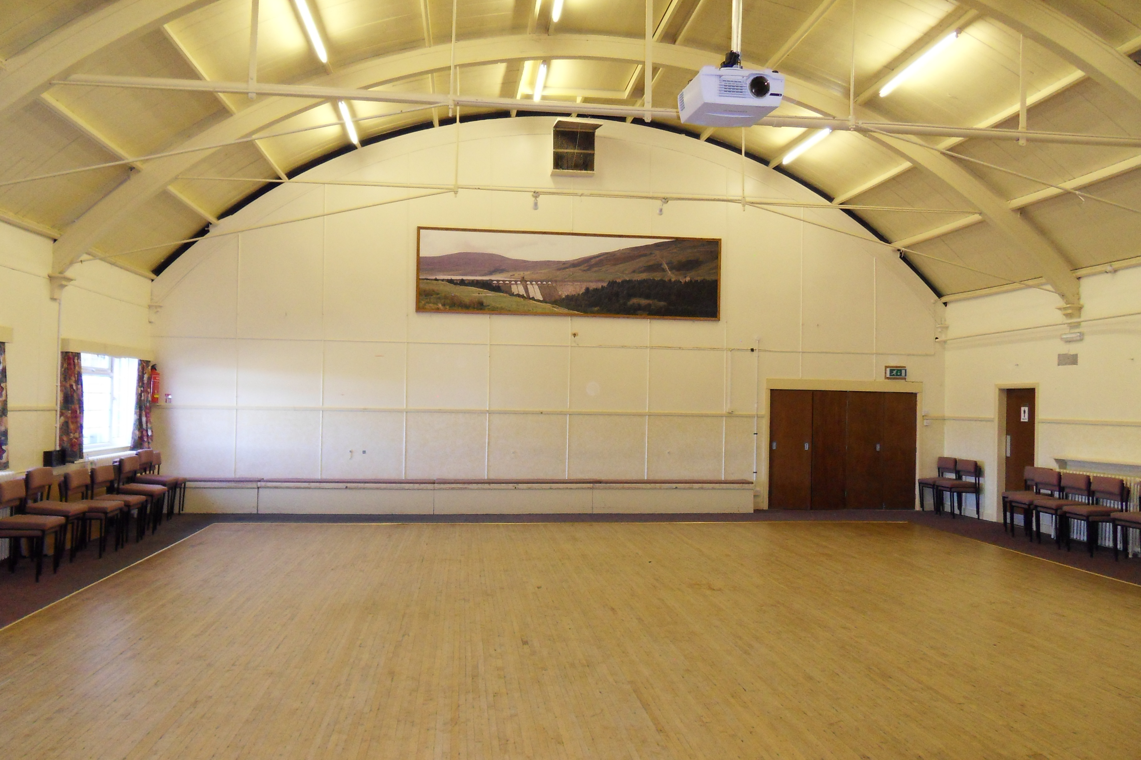 Installed Linings in a village hall Before